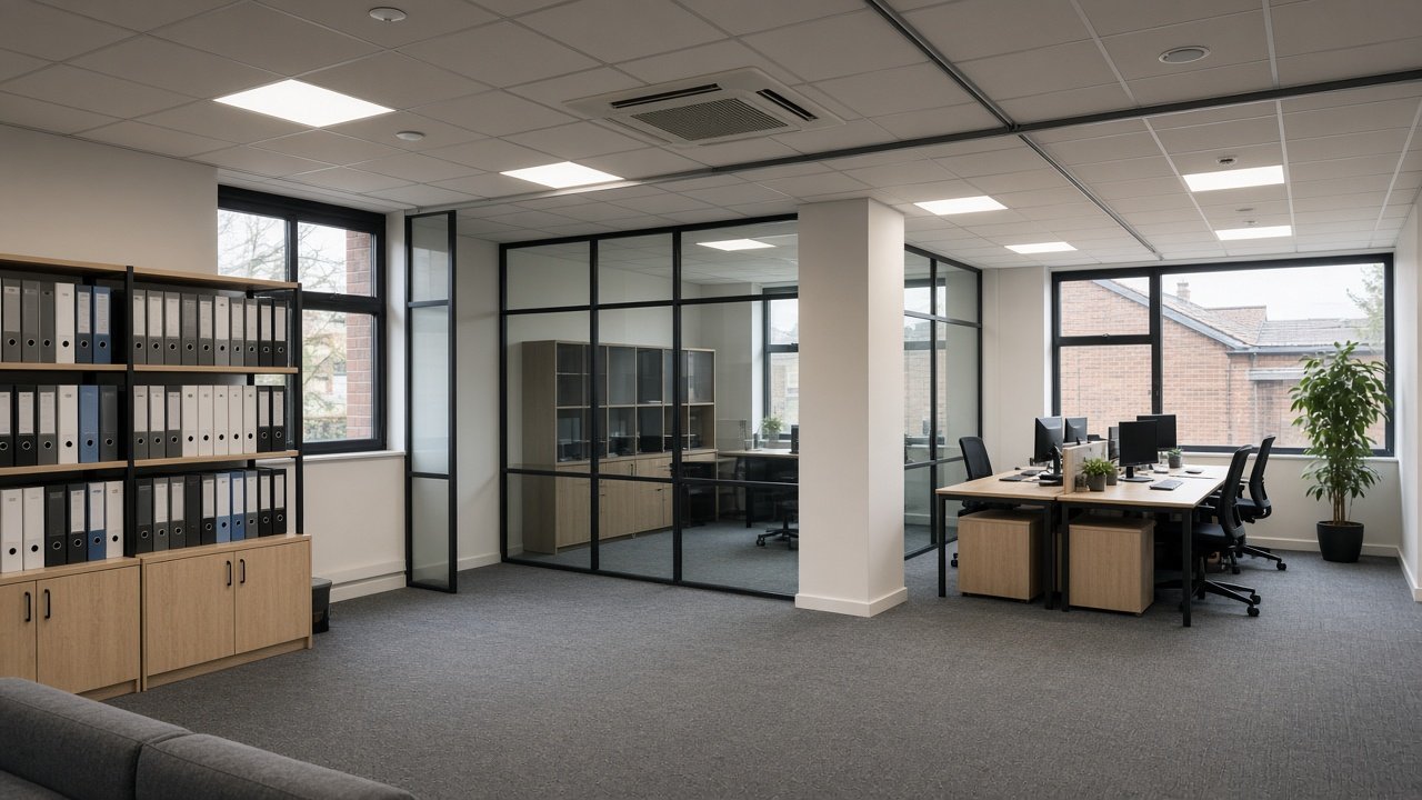 Ducted air conditioning compared with cassette in a retail business premises