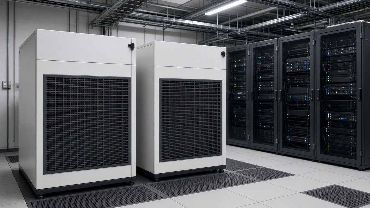 N+1 redundant precision cooling units in a commercial server room